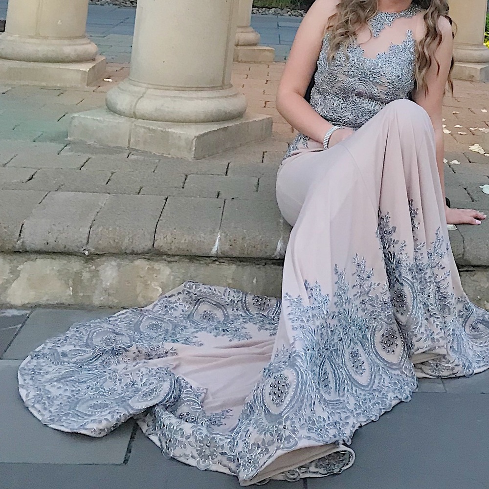 2 piece prom dress